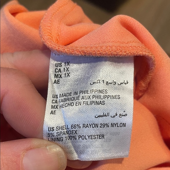 Bar III Peach One Shoulder Jumpsuit Sz 1X B122 - Picture 5 of 5